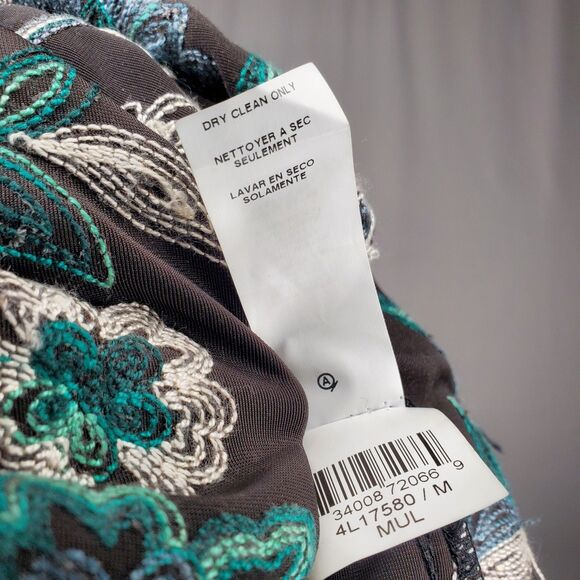 Karen Kane Velvet Embroidered Top Women Medium Floral Bell Sleeve Boho Romantic - Picture 10 of 10